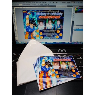 Dragon Ball Z / Goku Invitation 3R with white envelope