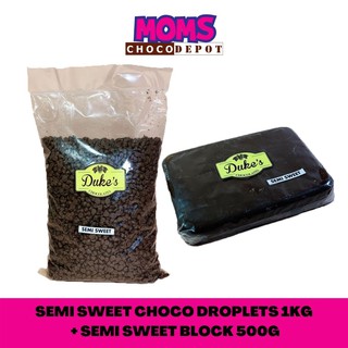 Semi Sweet Chocolate Droplets 1KG + Semi Sweet Block 500g