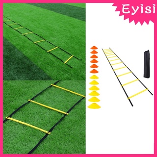 Agility Ladder, Speed Training Exercise Ladders for Soccer Football Boxing Footwork Sports Speed Agility Training with Carry Bag and Disc Cone,12 Rung