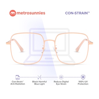 MetroSunnies Oslo Specs Con-Strain Anti Radiation Eyeglasses For Women Men Blue Light Metal Eyewear