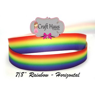 CH Rainbow Horizontal Grosgrain Ribbon per yard for DIY projects