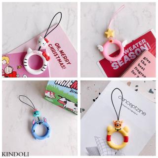 Lovely Snoopy Phone Ring Grip Cartoon Round Shape Soft Silicone Pendant Finger Strap Lanyard (5)