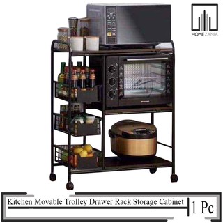 Home Zania Kitchen Movable Trolley Drawer Rack Storage Cabinet 1Pc 75 By 35 Cm (1)