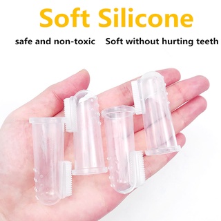 Soft Silicone Pet Finger Toothbrush Dog Tooth Clean Cat Puppy Brush Bad Breath Tartar Teeth Care Pet