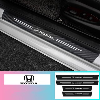 Honda Ready Stock Carbon Fiber Car Door Sill Sticker Protecto （Free Tools）U-33