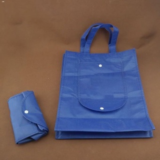 Foldable Bags❅☢◇1 Button Foldable Eco Bag Plain Vertical Reusable Hand bag Non-woven Shoulder bag ec