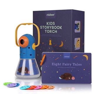 Mideer Storybook Torch Projector Flashlight 8 stories Night Projection Light Bedtime Stories MD1103