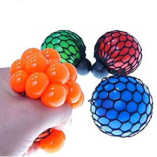 】1Pcs Soft Rubber Anti Stress Face Reliever Grape Ball Autism Mood Squeeze Relief Soothing Fidgets Healthy Funny Tricky Toy 【T.Tao】