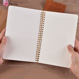 bhym1 A5 Bullet Dot Grid Journal Notebook Hardcover Medium White