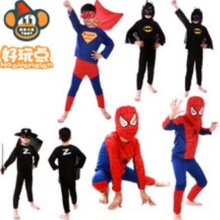 Halloween costume spider-man Superman Batman