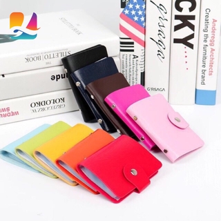 Unisex plain Leather credit card holder wallet 12slots