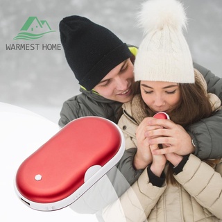 （Warmesthome) Cobblestone Shape Mini USB Charging Electric Hand Warmer Heater Power Bank