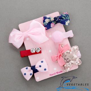 VD ❀Kids Baby Girl Hair Bowknot Princess Gift Hairpin Hair Clips Barrette Headwear (5)