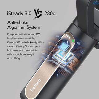 【enew】Hohem iSteady X Ultralight 3-Axis Palm Gimbal Handheld Stabilizer Foldable Design One-click Inception Mode with Moment Mode ISteady 3.0 Anti-shake Algorithm System Compatible with Smartphone Weight up to 280g (4)