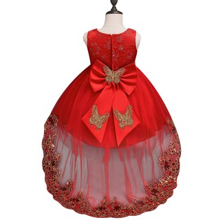 Baby Girl Lace Dress Floral Tulle Tutu Party Formal Dress (1)