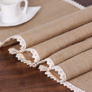 Ready Stock Party supplies linen table runner flag lace table runner table（S） ZJP