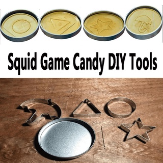 Squid Game DALGONA Game Kit Sugar Honeycomb Kit Korean sugar Candy Making maker Tools Set