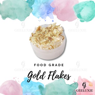 TMP 24k Gold Foil Flakes Food Grade Edible - Resin Nail Art Foil Slime (1)