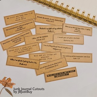 Bible Verse Cutouts Kraft Paper for Vintage Junk Journal Scrapbook Stationery Crafts