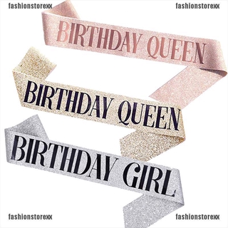 【FAS】Birthday Queen/Girl Satin Sash 21 Birthday Sash Party Supplies