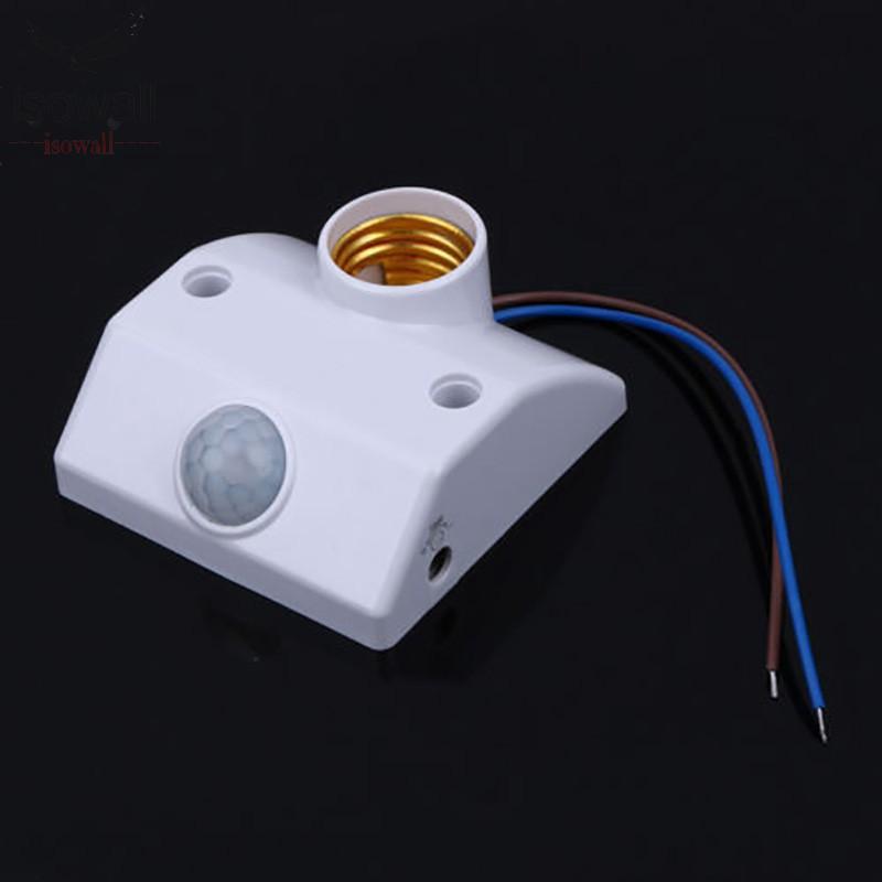 HL🔥E27 Body Motion Sensor Automatic Lamp Holder Light Base Infrared Switch Holder