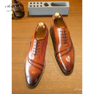 CHIAYHigh-End Brand Light Luxury High-End Formal Leather Shoes Men's Autumn New Business Casual Hand