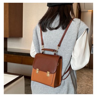Korean Style Leather Professional Backpack
