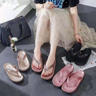 Summer new style ladies flat slippers shiny indoor outdoor sandals for women Fashion flip flops