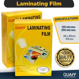 QUAFF Laminating Film ID Size 65x95mm || 80x110 || 70x100 [125 Microns / 250 Microns]