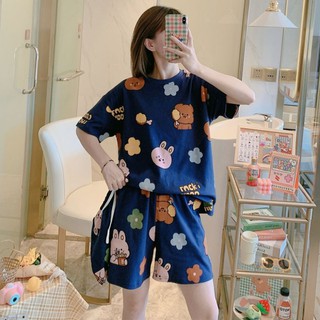 NEW Korean Cotton short sleeved short suit home service pajamas