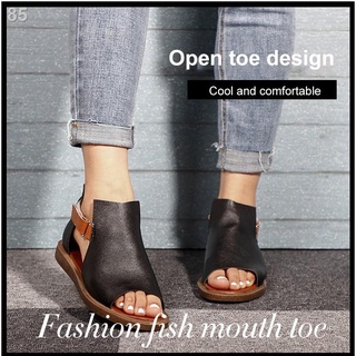 ™☋๑Women Sandals Plus Size Rounded-Flats Sandals Peep Toes Roman Sandals