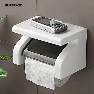 SUPERAIN Wall Mounted Toilet Bathroom Tool Roll Paper Tissue Holder