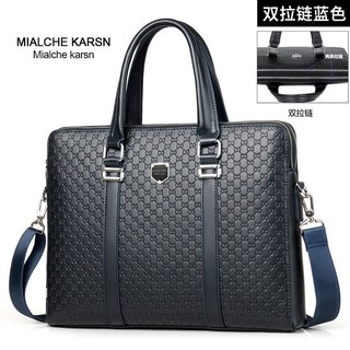∋MialcheKarsn men s bag business bag genuine briefcase real handbag men s shoulder bag messenger bag (2)