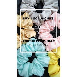 BUY 4 SRUNCHIES GET 1 FREE FOR 100 PESOS ONLY/Srunchies/Satin Sil
