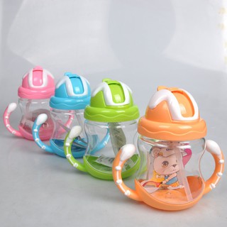 320ml Sippy Cups With Handles Baby Kid Straw Cup Drinking Bottle Training Cups