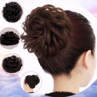 Curly Chignon Synthetic Hair Elastic Hairpiece Curly Bun Natural Chignon Hair Extension Wig