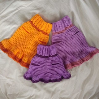 Crochet Dog/Cat Clothes with Ruffles