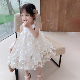 Toddler Girls Dress 1-5 Years Girls Princess Butterfly Dress Sleeveless Birthday Dress Kids Tulle Party Dress
