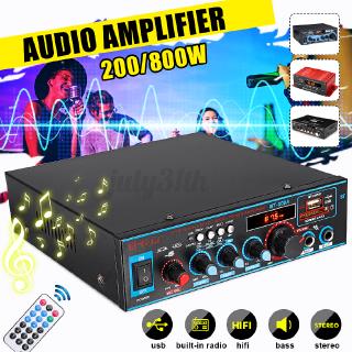 【Original】200W 12V Car HIFI Audio Stereo Power Amplifier Bluetooth FM Radio USB/TF/AUX
