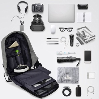 【spot goods】✲✼❂FUN Anti Theft Waterproof Laptop Backpack USB Charging Travel Backpack Multi Function