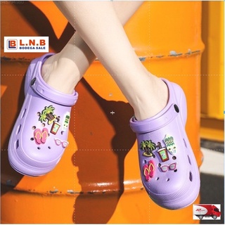 heels❒LNB 2021 trend slippers Crocs literide bae platform high heel free jibbitz beach wedges shoes
