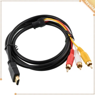 HDMI to RCA Cable Connector, 5ft/1.5m HDMI Male to 3 RCA Video Audio AV