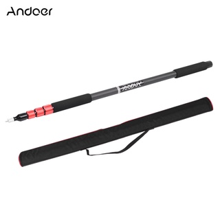Andoer TP-3000C Portable Carbon Fiber 4-Section Microphone Pole Handheld Sound Recording Grip Suppor