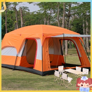 Outdoor tent automatic pop-up 5-8-12 people large camping portable large tent waterproof family tent (1)