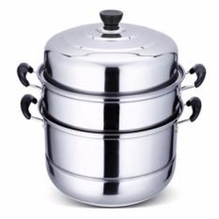 Stainless Steel Steamer Cookware Multi-Fun. 3 Layers 28cm