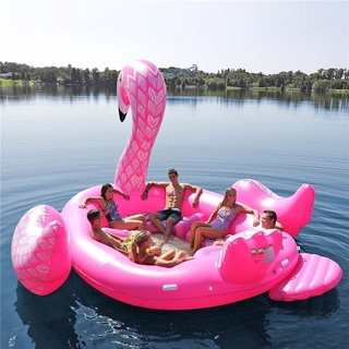 6-8person Upgrade Flamingo Pool Float Giant Inflatable Unicorn Swimming Pool Island For Pool Party (7)