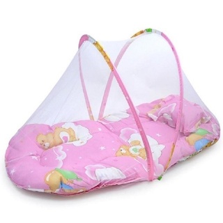BABY MOSQUITO NET Portable Newborn Baby Bed cradle Crib with Folding Mosquito Net Infant Cushion Mat