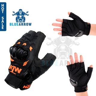 【Ready Stock】▼℡Original KTM Motorcycle Racing Half Finger Gloves(one color）