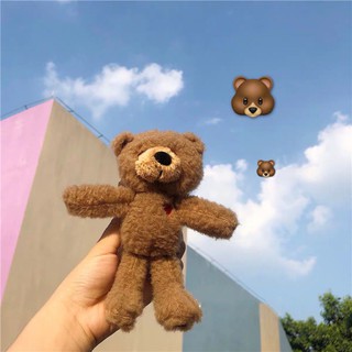 Korea ins soft cute healing love bear girl heart plush doll cute keychain backpack pendant gift