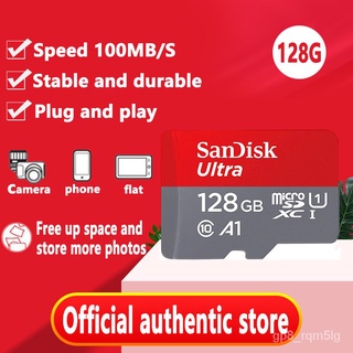 NEW Sandisk Ultra 100MB/s 128GB Micro SD SDXC Class 10 Memory Card + SD ADAPTERBoutique